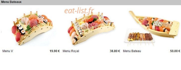 Pontault Sushi — carte page 7