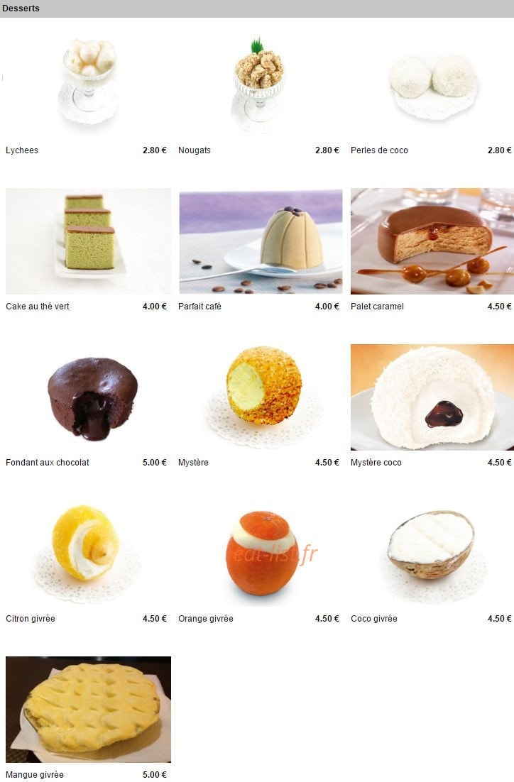 Pontault Sushi — carte page 29
