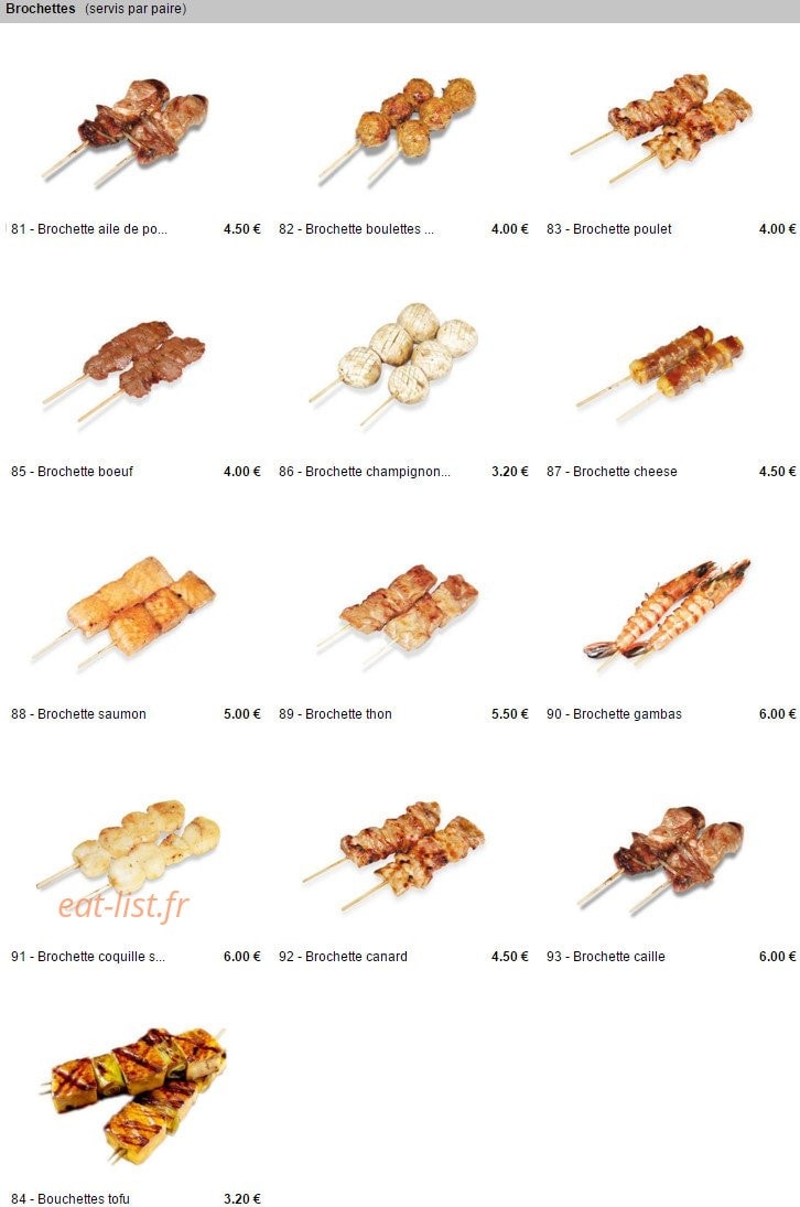 Pontault Sushi — carte page 21