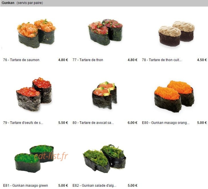 Pontault Sushi — carte page 17