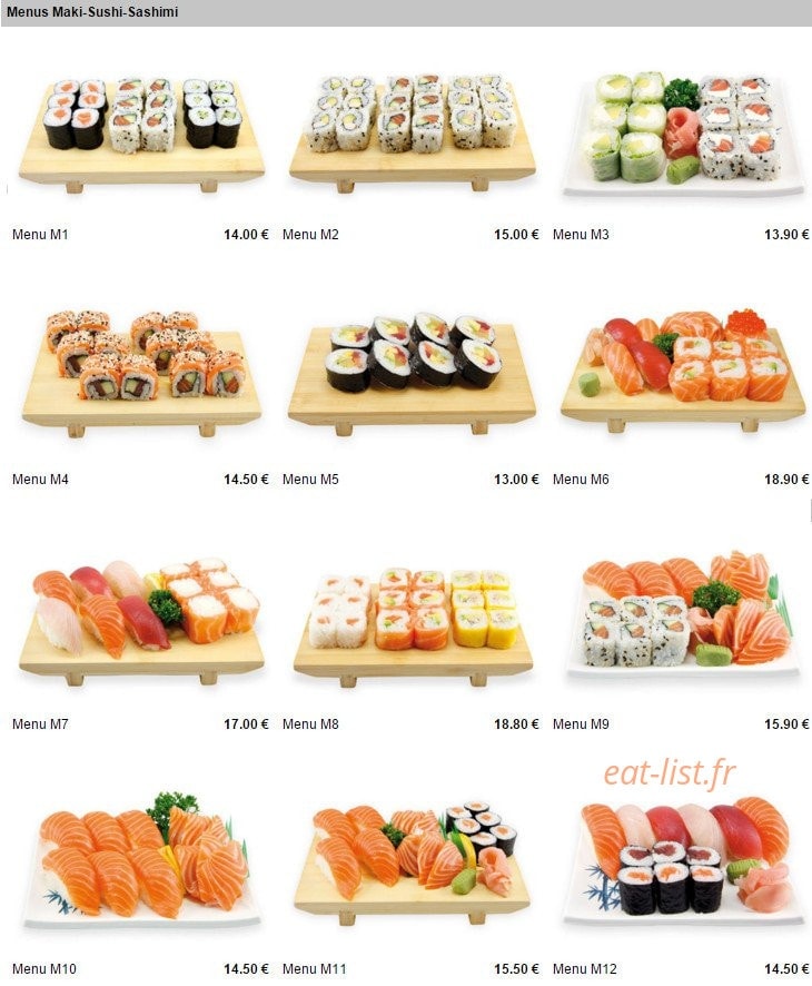 Pontault Sushi — carte page 4
