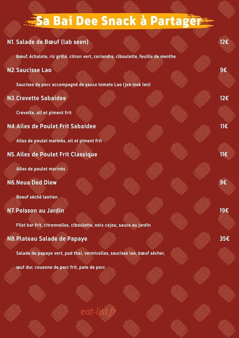 Sabaidee — carte page 2