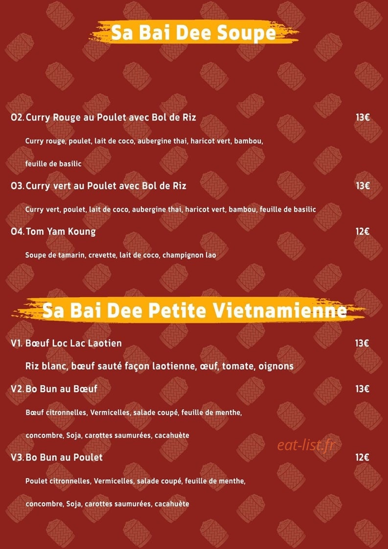 Sabaidee — carte page 4