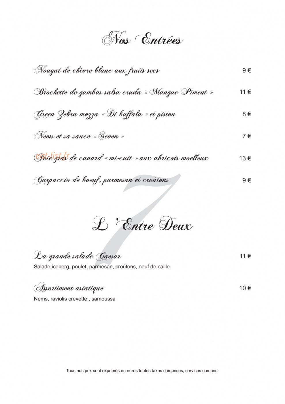 Seven — carte page 2