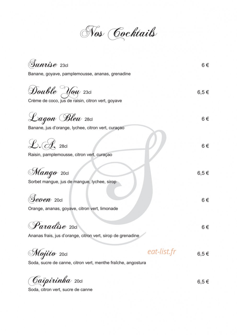Seven — carte page 1