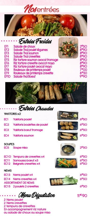 Thaï Food 77 — carte page 2