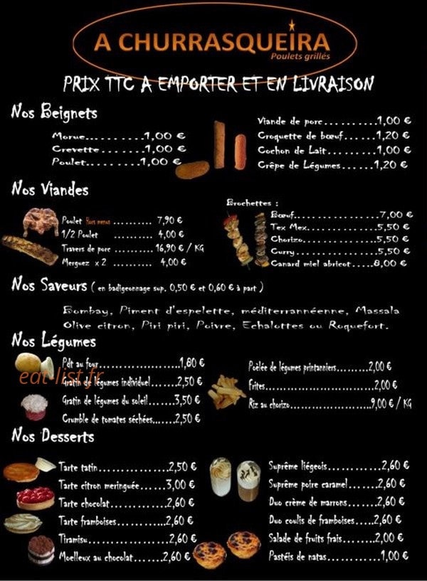A Churrasqueira — carte page 2