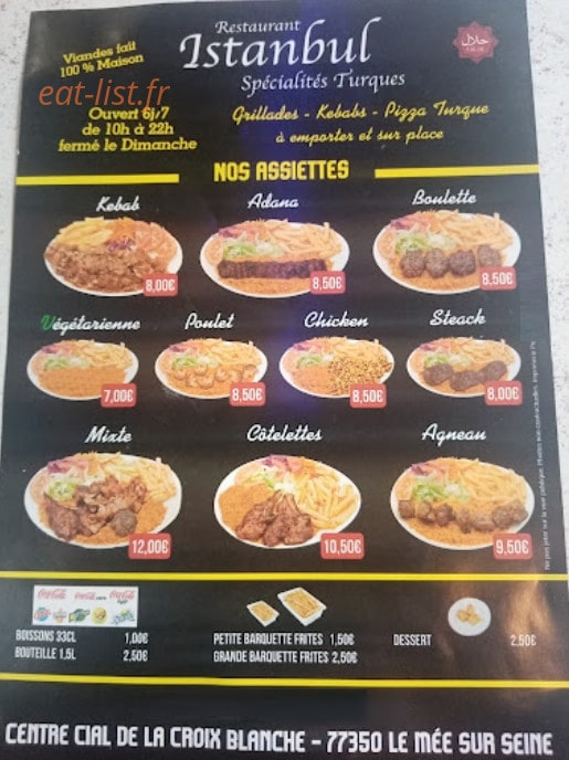 Restaurant Istanbul — carte page 1
