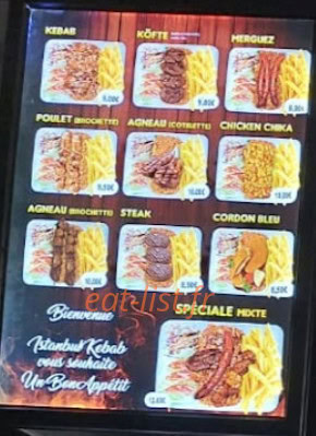 Istanbul Kebab — carte page 1
