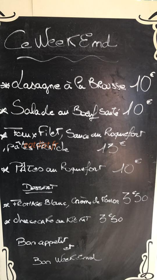 La Terrasse Du Club — carte page 1
