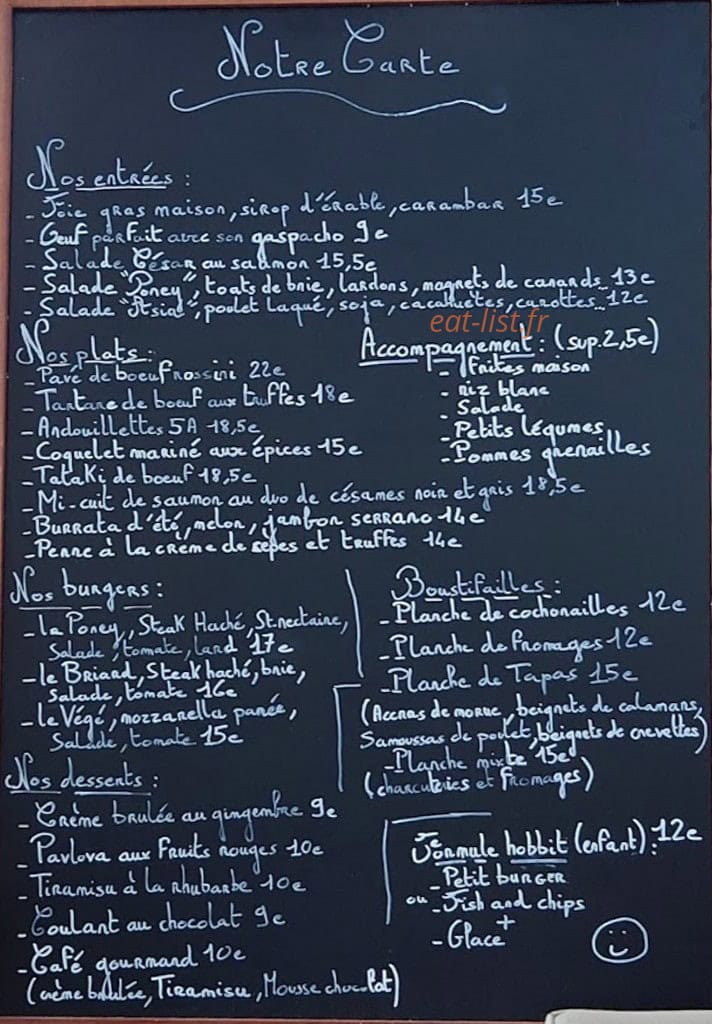 Le Poney Fringant — carte page 1