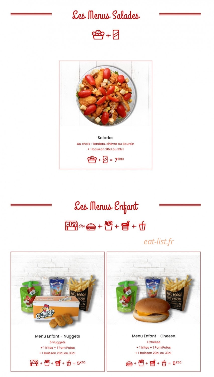 O'Chicken Tacos — carte page 5