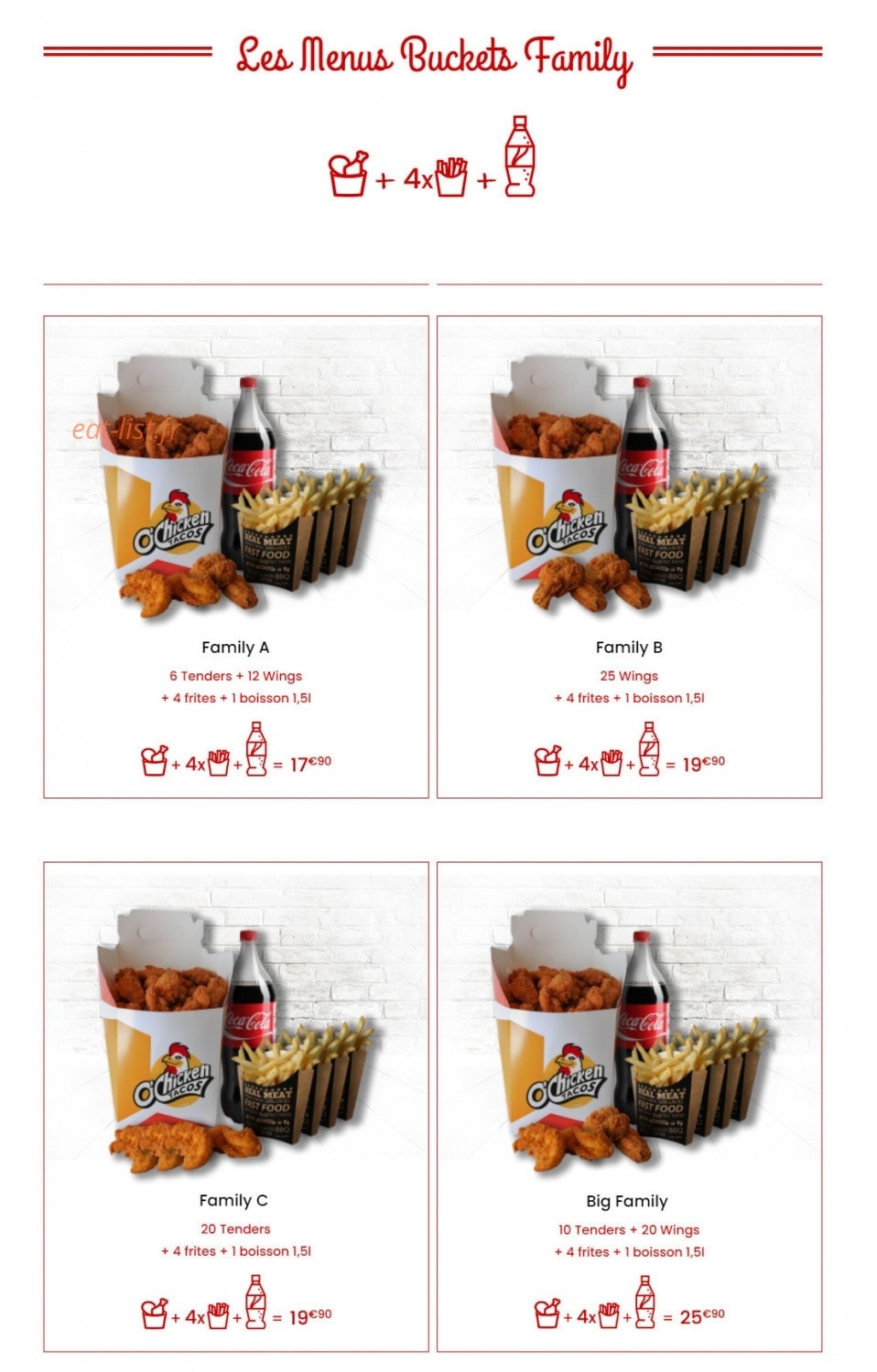 O'Chicken Tacos — carte page 3
