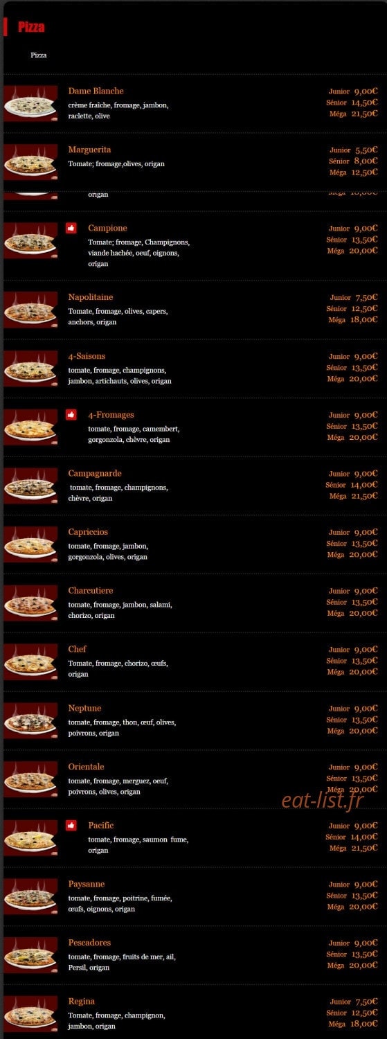 Pizza Visconti — carte page 1