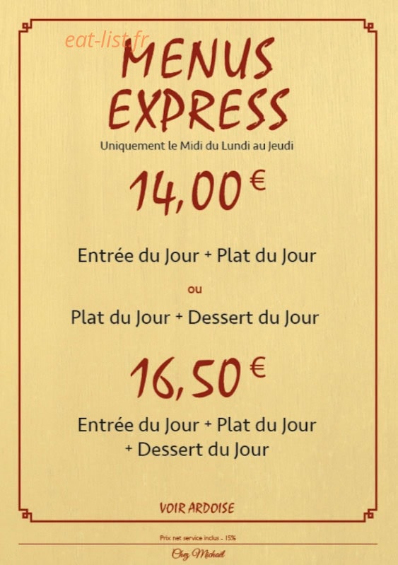 Chez Mickael — carte page 3