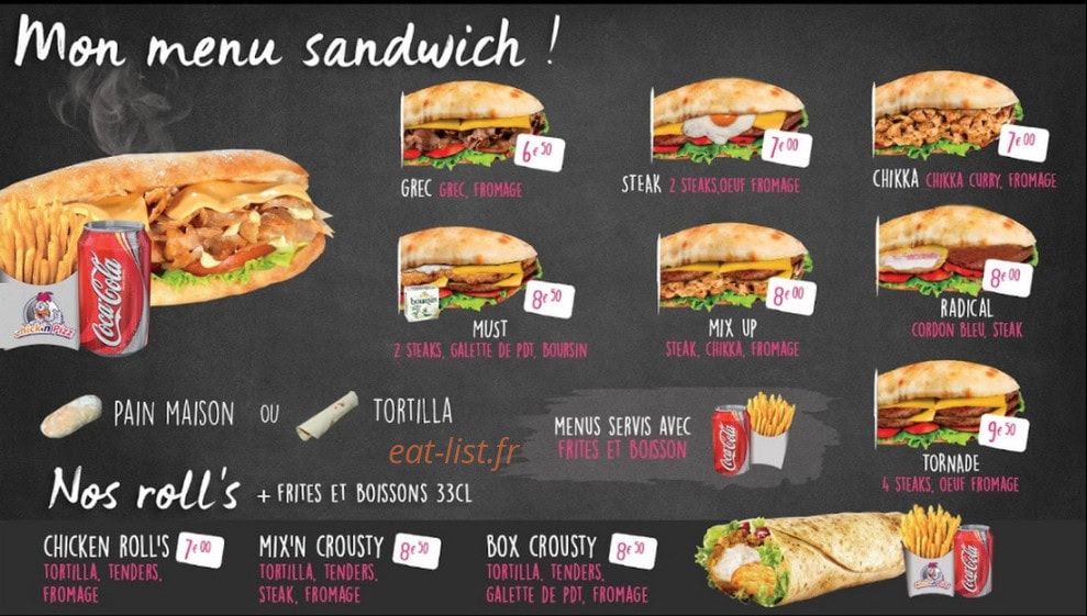 Chicken Thai — carte page 3