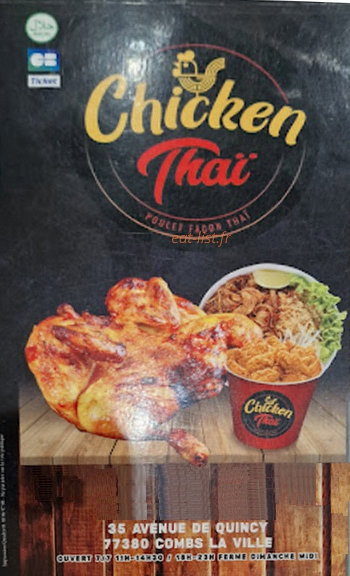 Chicken Thai — carte page 1