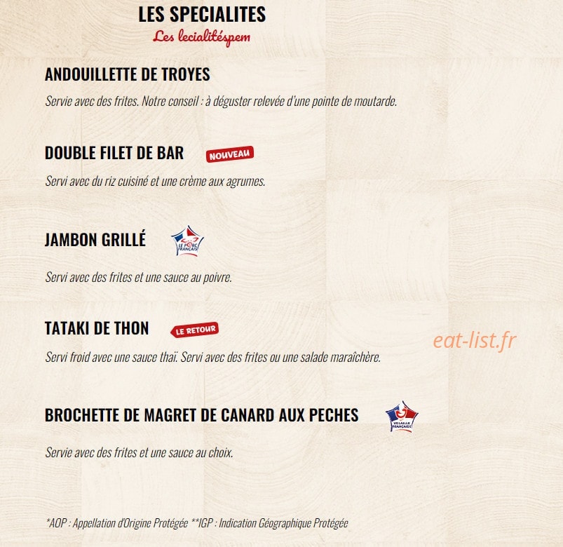La Boucherie — carte page 6