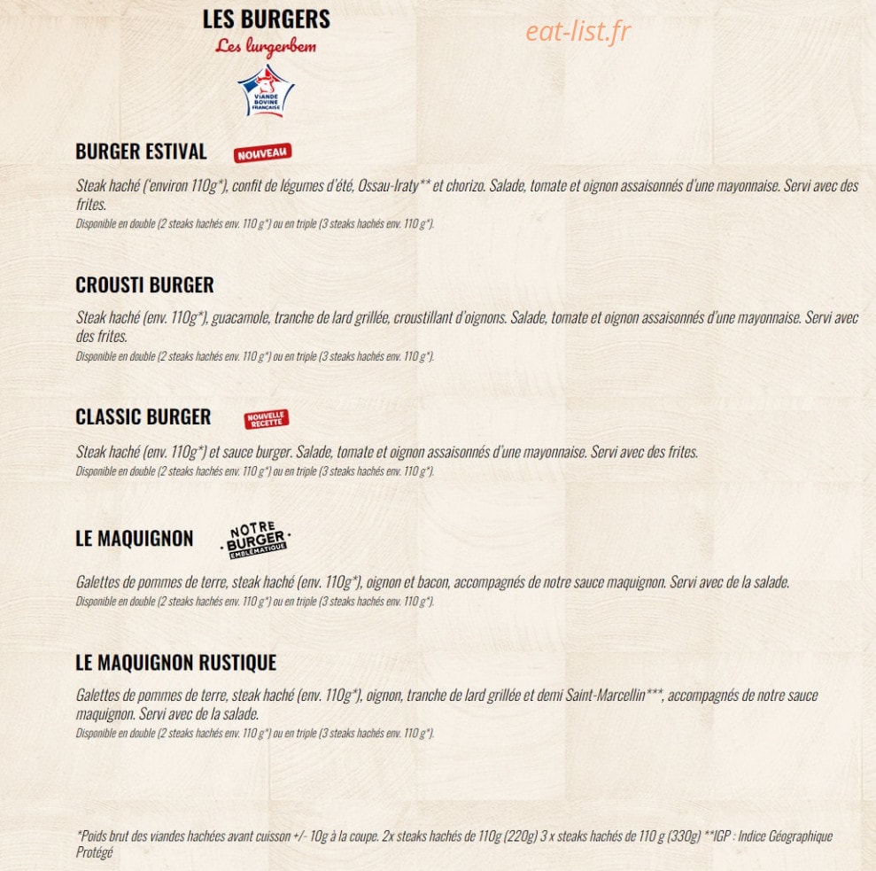 La Boucherie — carte page 5