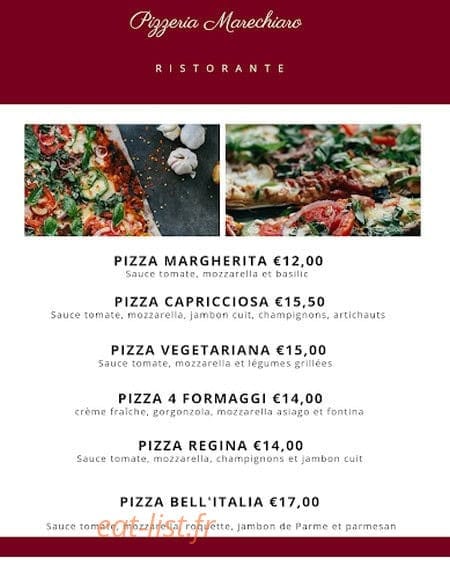 Ristorante marechiaro — carte page 2