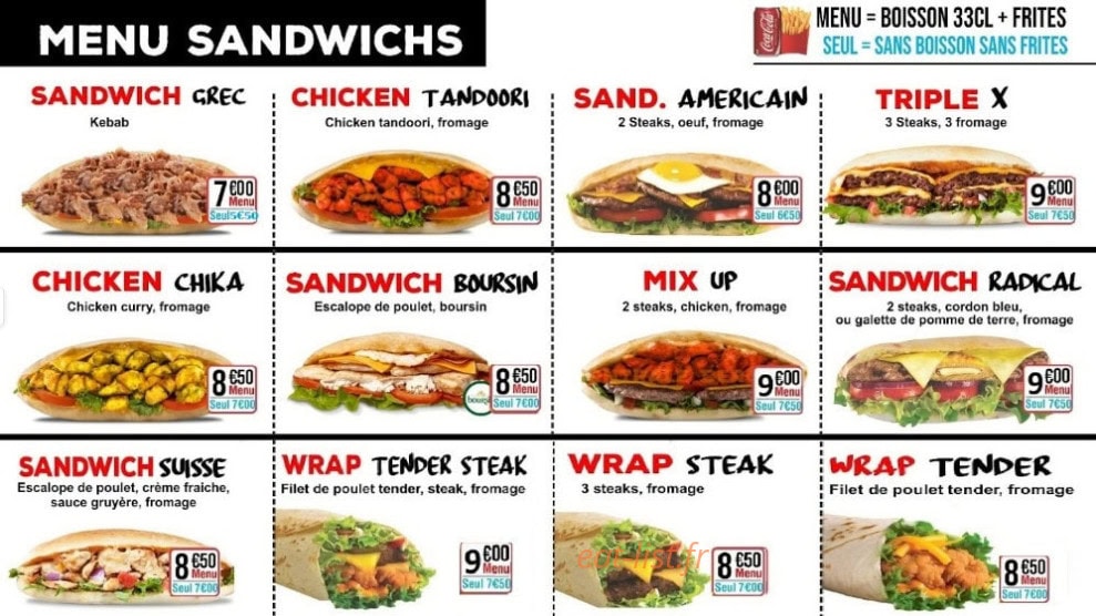 Street food — carte page 3