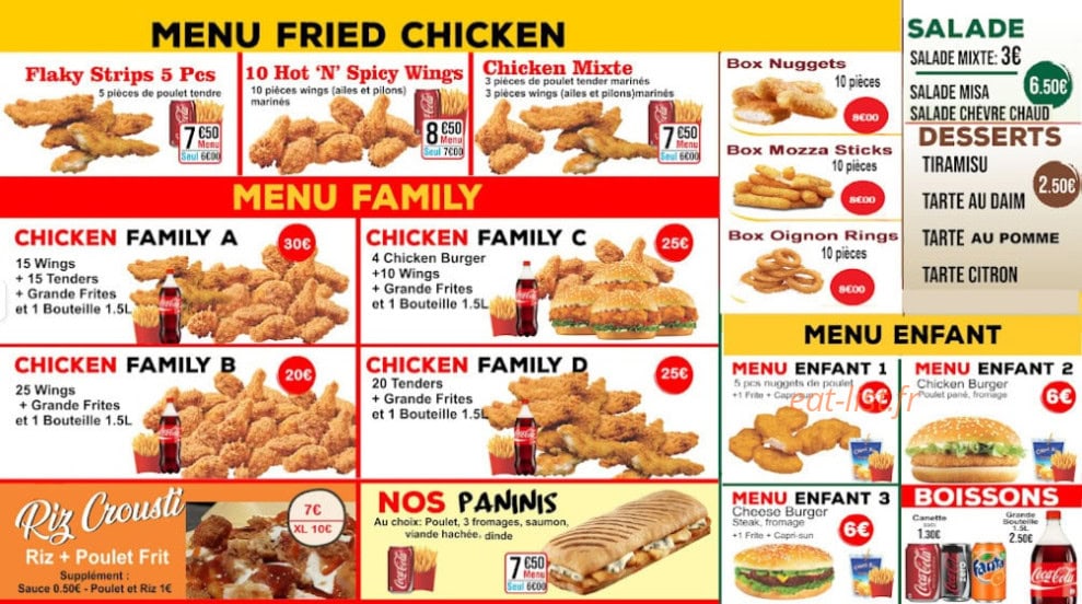 Street food — carte page 2