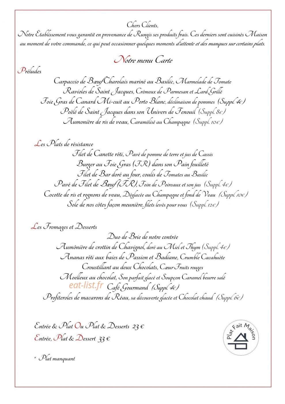 La Chaum'Yerres — carte page 1