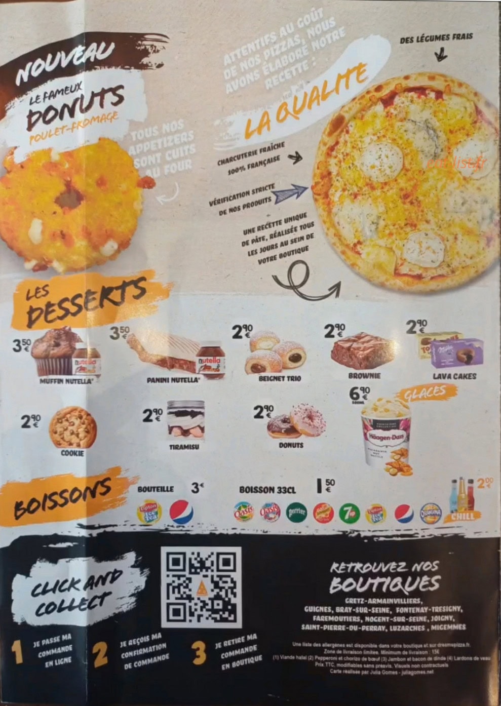 Dream s Pizza — carte page 4