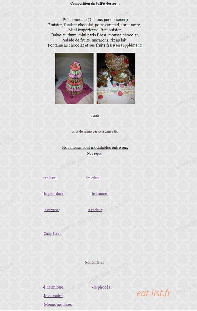 L'Escale gourmande — carte page 8
