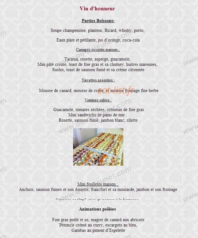 L'Escale gourmande — carte page 1