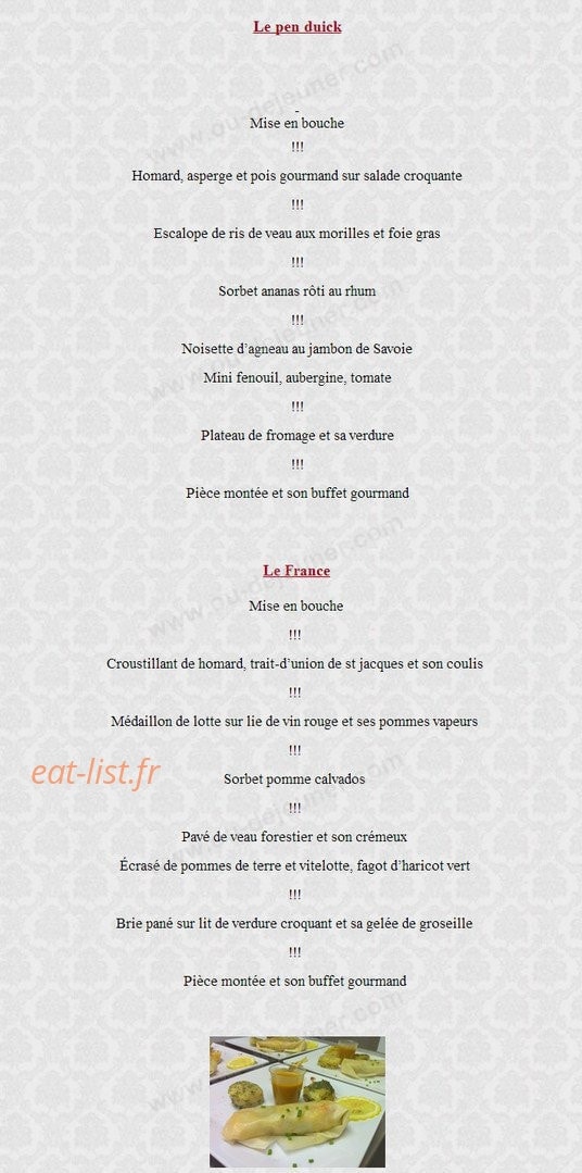 L'Escale gourmande — carte page 3