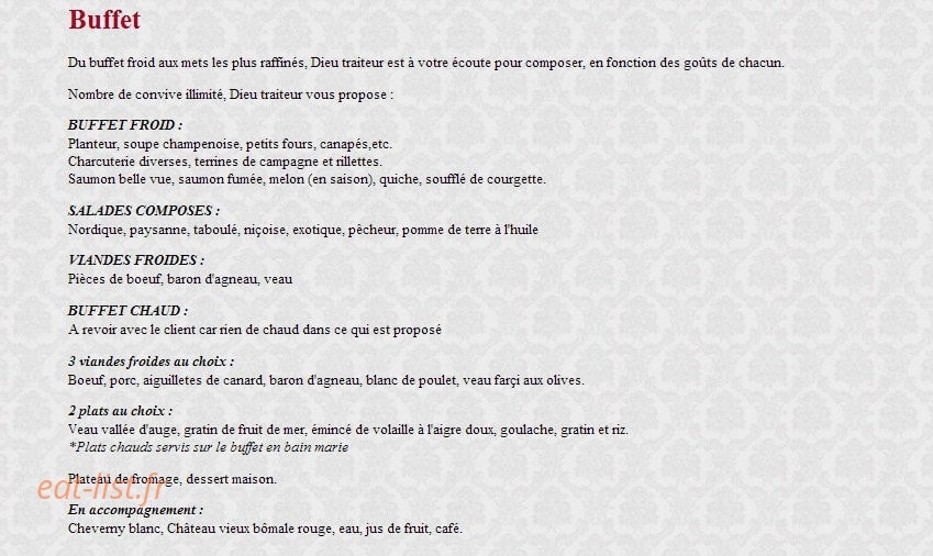L'Escale gourmande — carte page 15