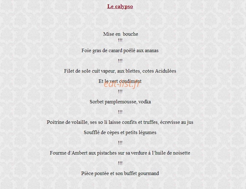 L'Escale gourmande — carte page 4
