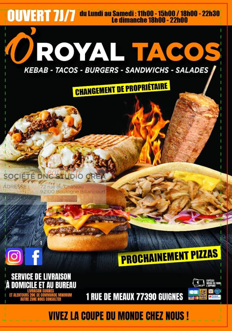 O'Royal Tacos — carte page 1