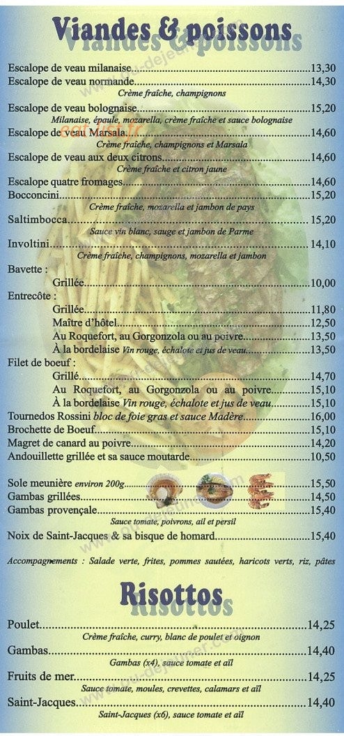 Pizzeria Carlo — carte page 3