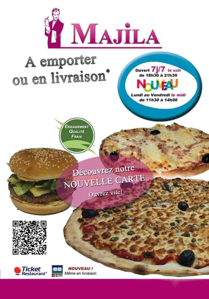 Majila Pizza & Burger — carte page 1