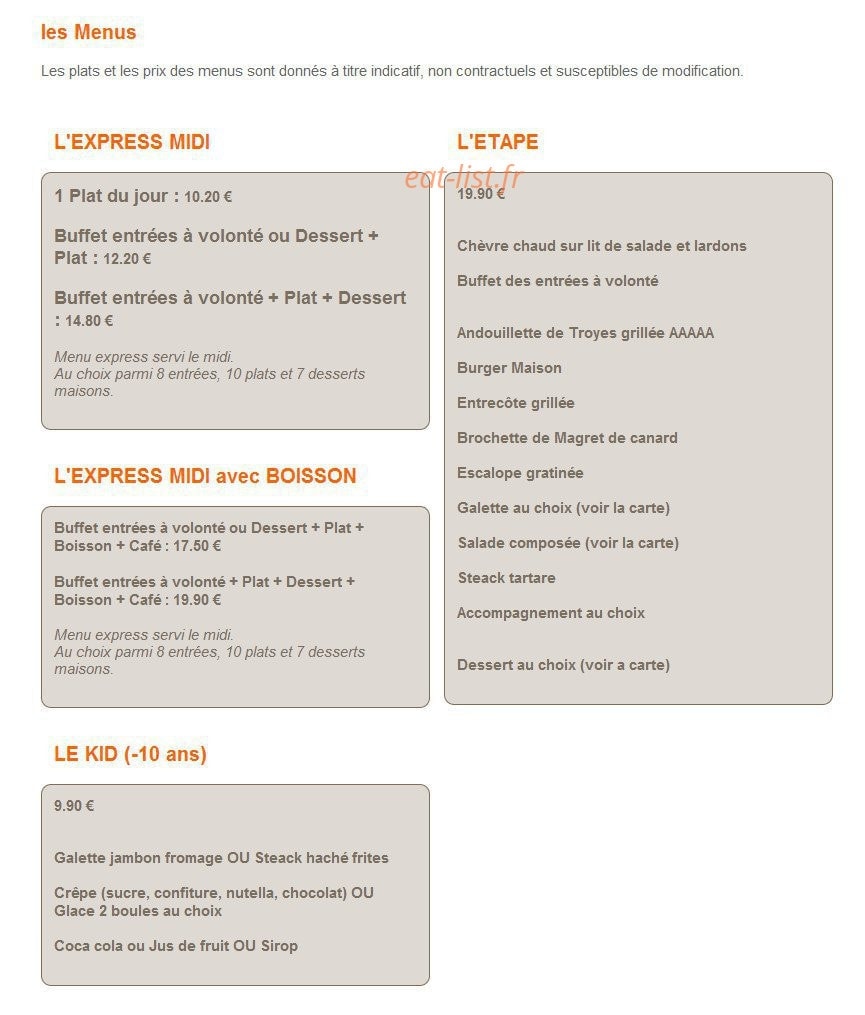 Créperie Restaurant Les Nymphéas — carte page 5