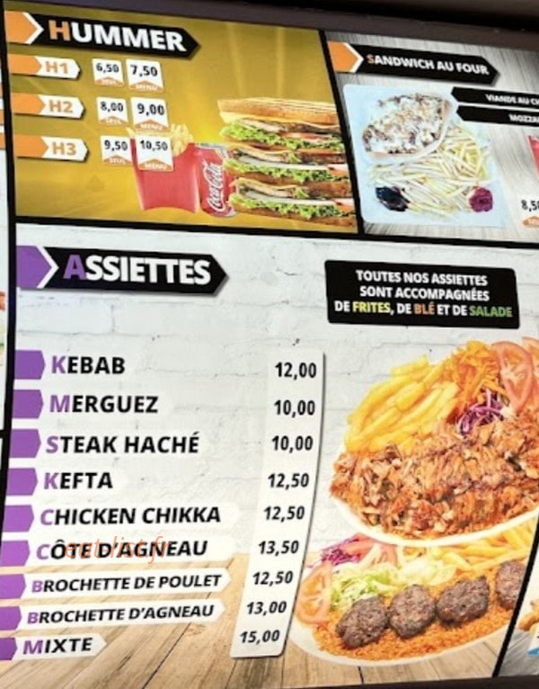Bonheur Du Kebab — carte page 1