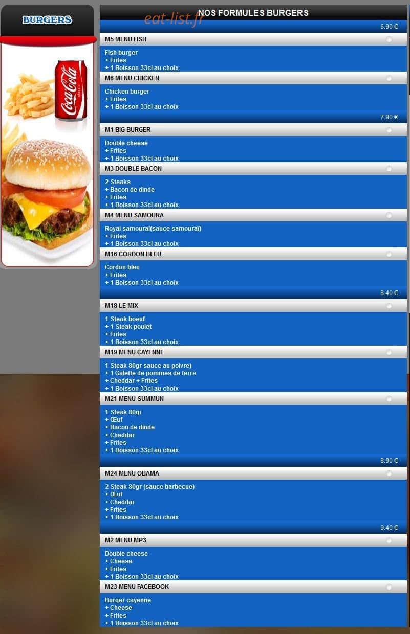 Buzz Pizza — carte page 11