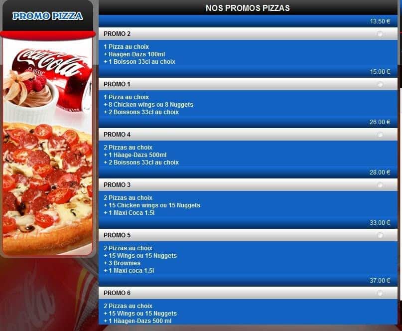 Buzz Pizza — carte page 4