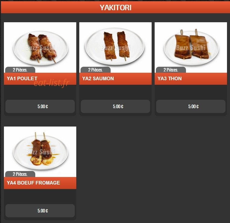Buzz Sushi — carte page 15