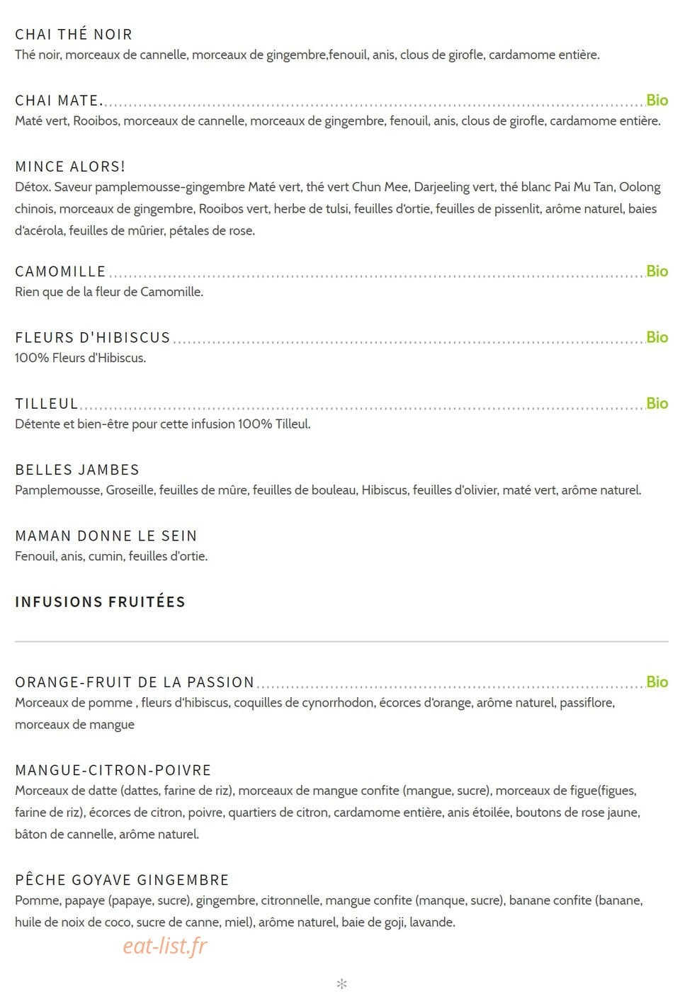Café Mishka — carte page 8
