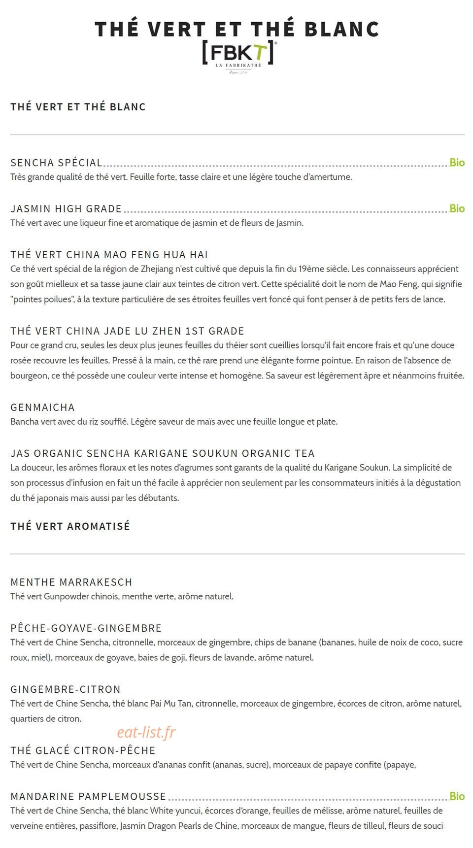 Café Mishka — carte page 6