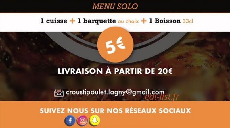 Crousti Poulet — carte page 3