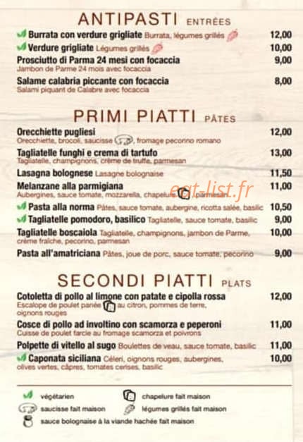 La Piccola — carte page 2
