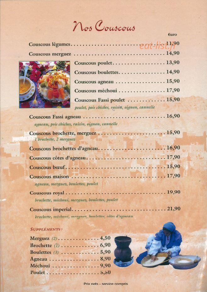 Les Délices du Maroc — carte page 4