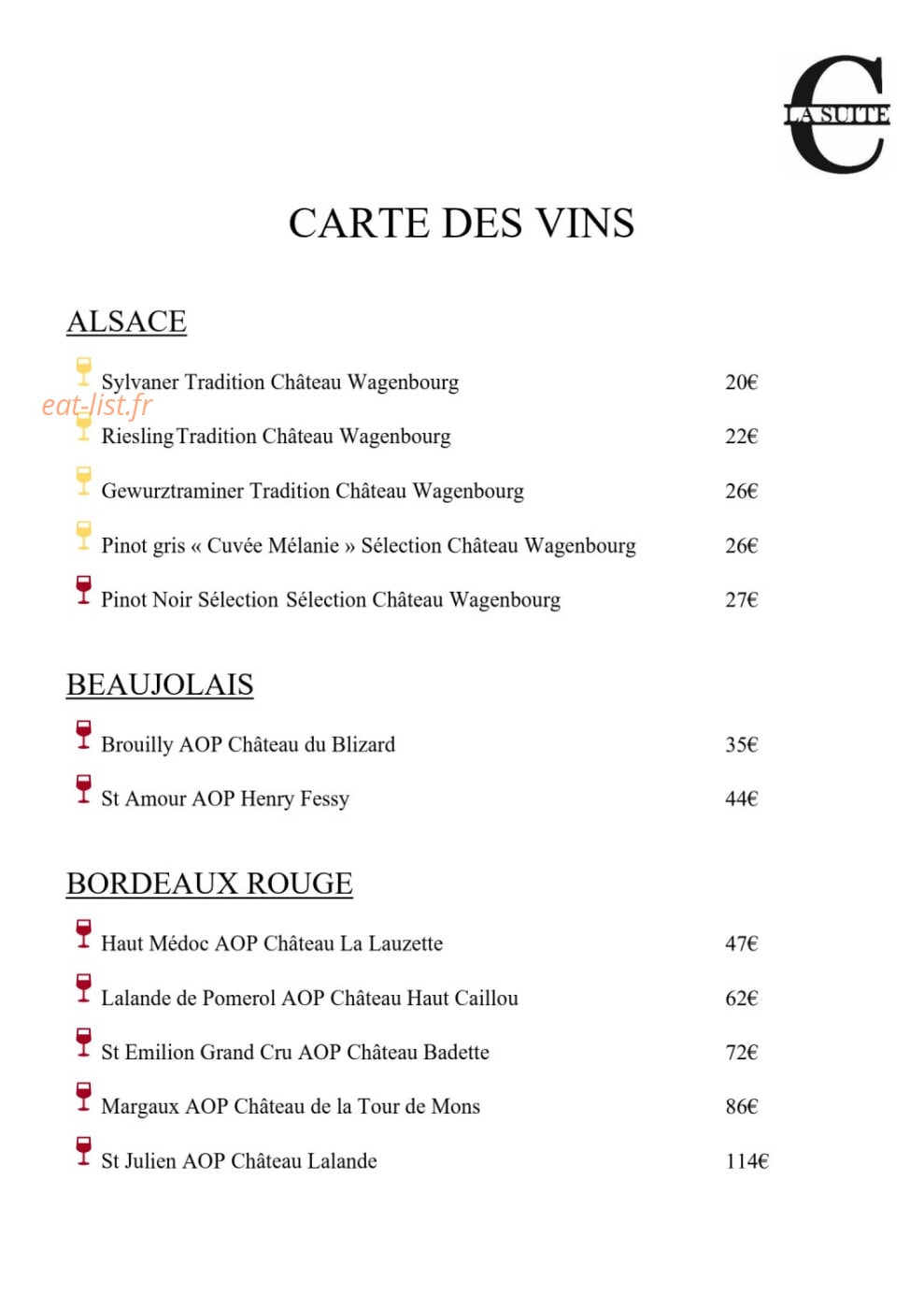 C La Suite — carte page 3