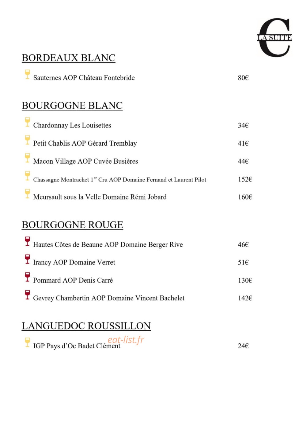 C La Suite — carte page 4