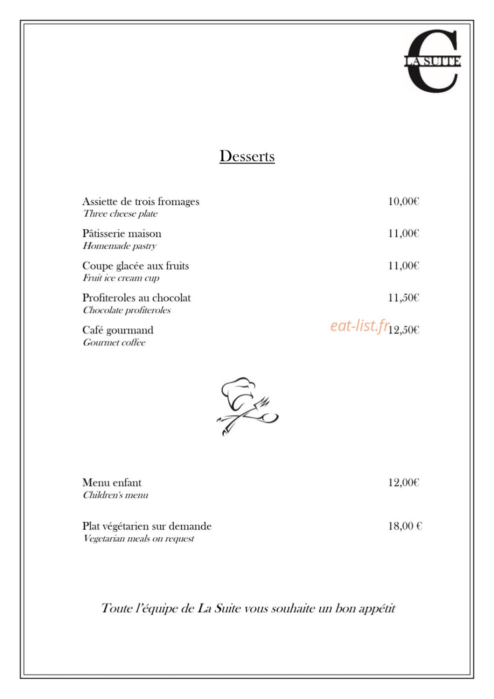 C La Suite — carte page 2