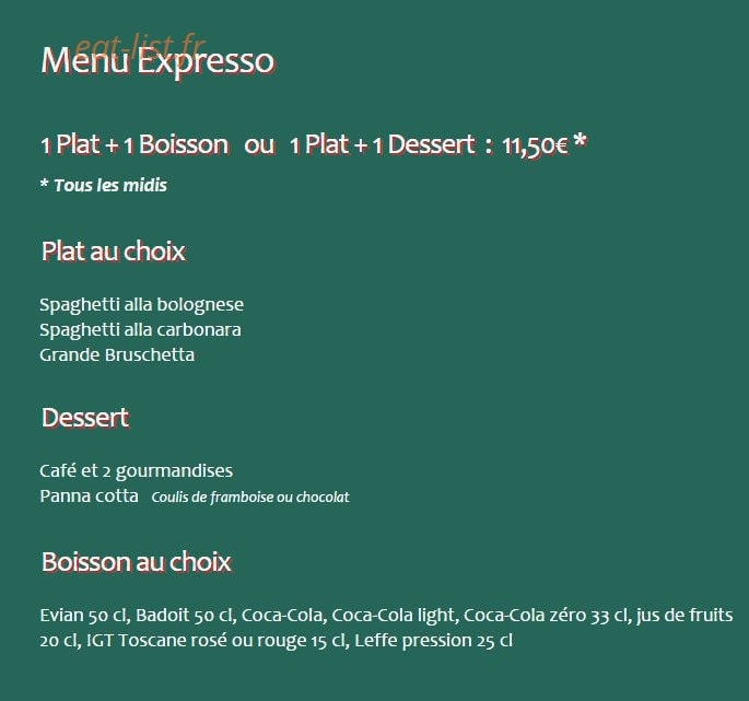 Rigatoni Café — carte page 8